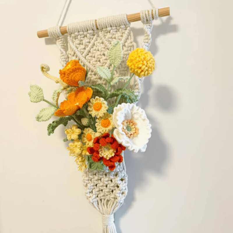 bouquet hanging on the wall