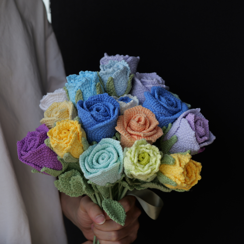 colorful handmade wine glasses roses