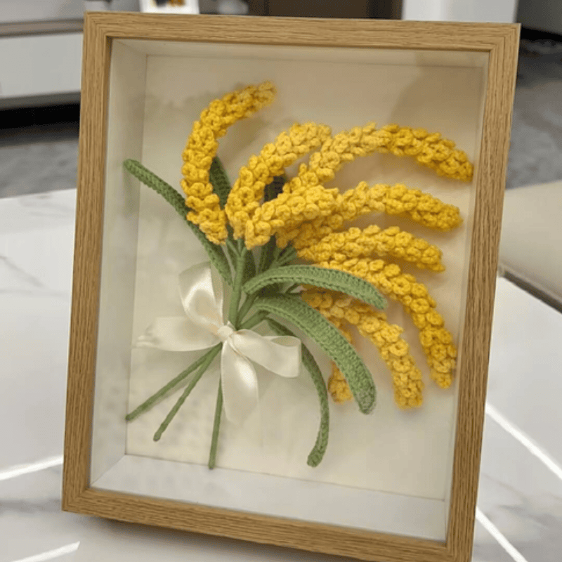 ears of wheat in picture frame