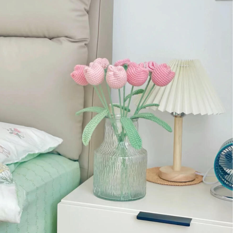handmade pink flowers for the bedroom